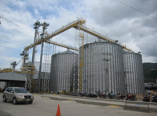 America customer in steel silo