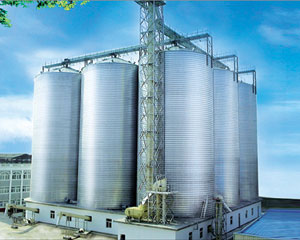 corrugated steel silo
