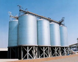 large storage steel silo